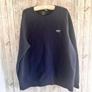 L.L. Bean Men's Navy Quilted Sweatshirt XL Tall